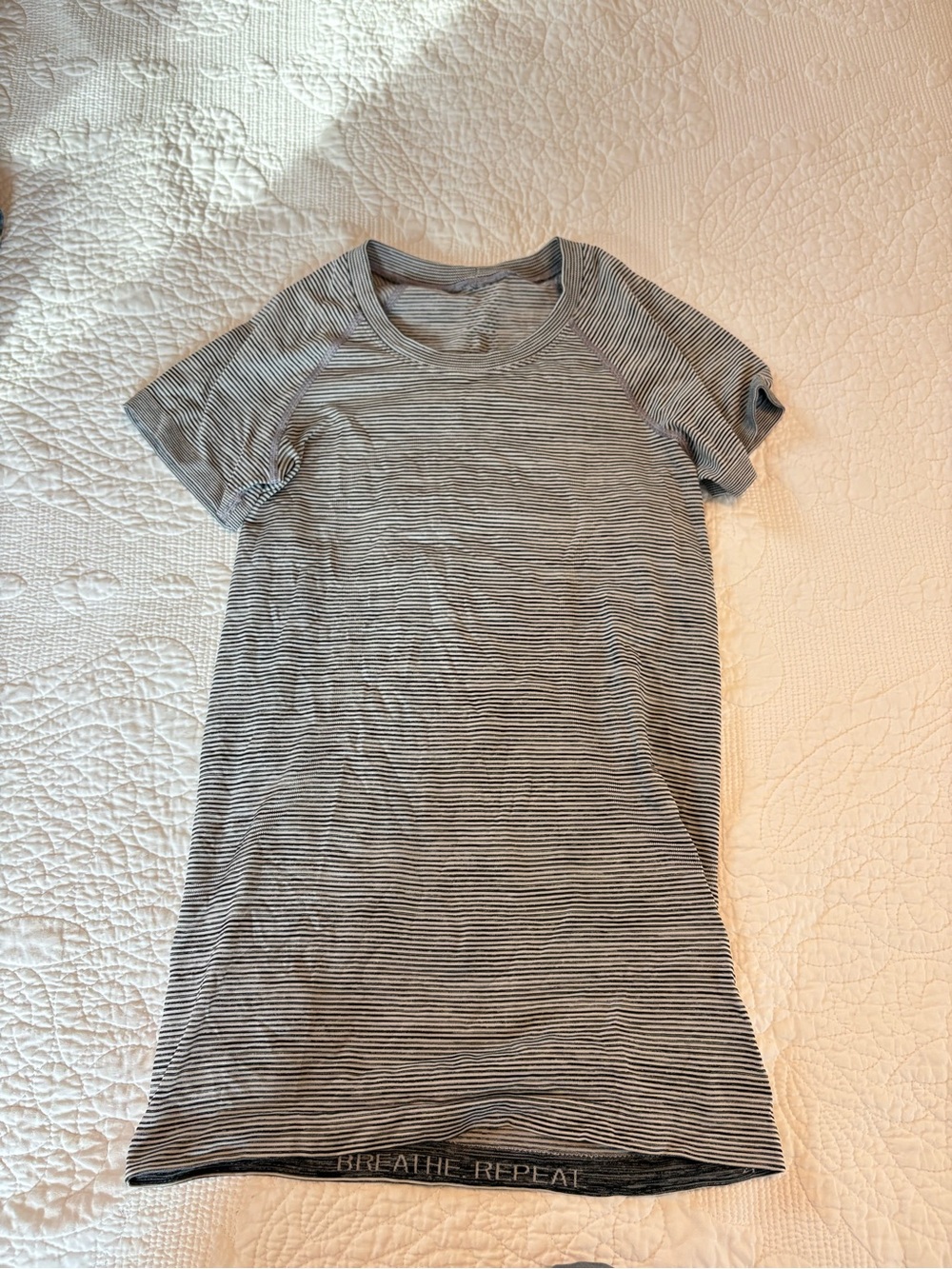 lululemon athletica Women's Short Sleeve Striped Tee in Black and White